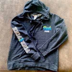 PINK VS Charcoal Grey heathered hoodie.